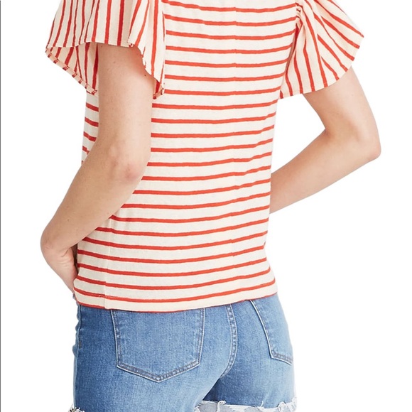 Madewell Flutter sleeve Top - Picture 4 of 5